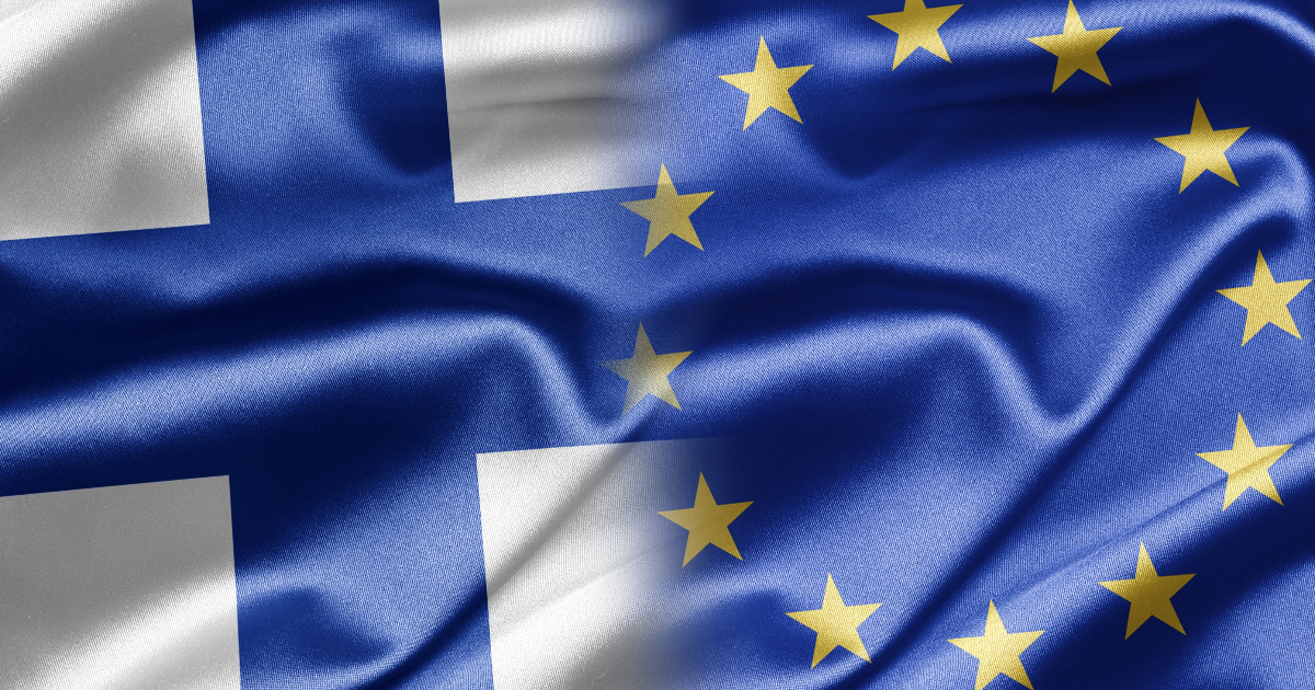 Suomen ja EU:n liput (Kuva: Shutterstock)
