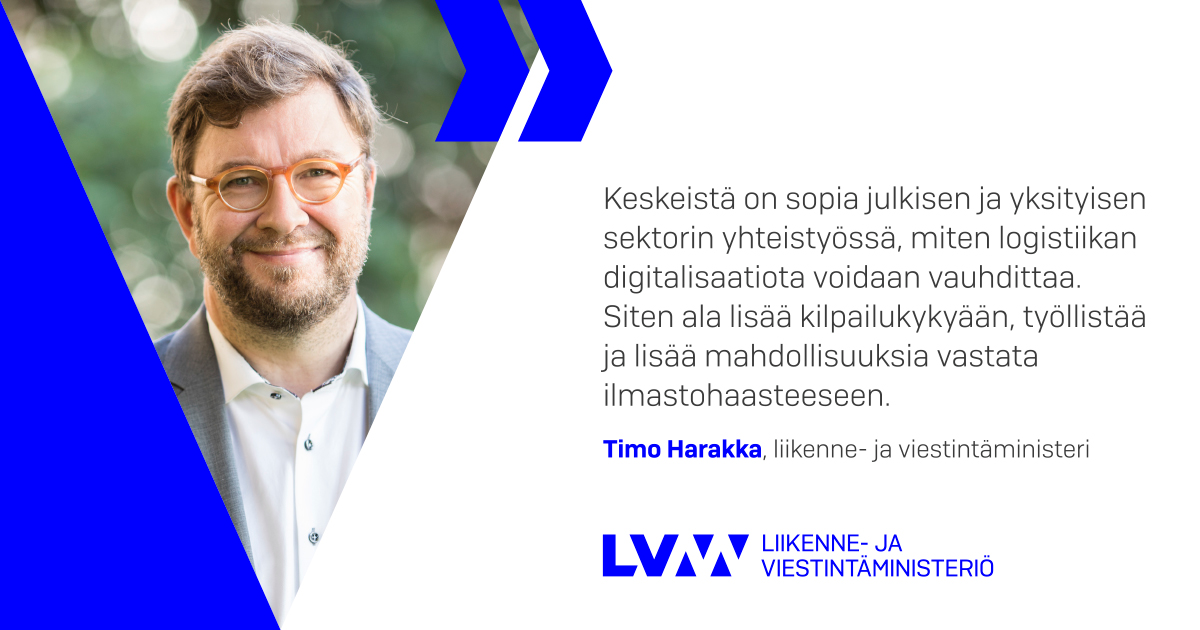 Liikenne- ja viestintäministeri Timo Harakka (Kuva: LVM, VNK/Laura Kotilanen)
