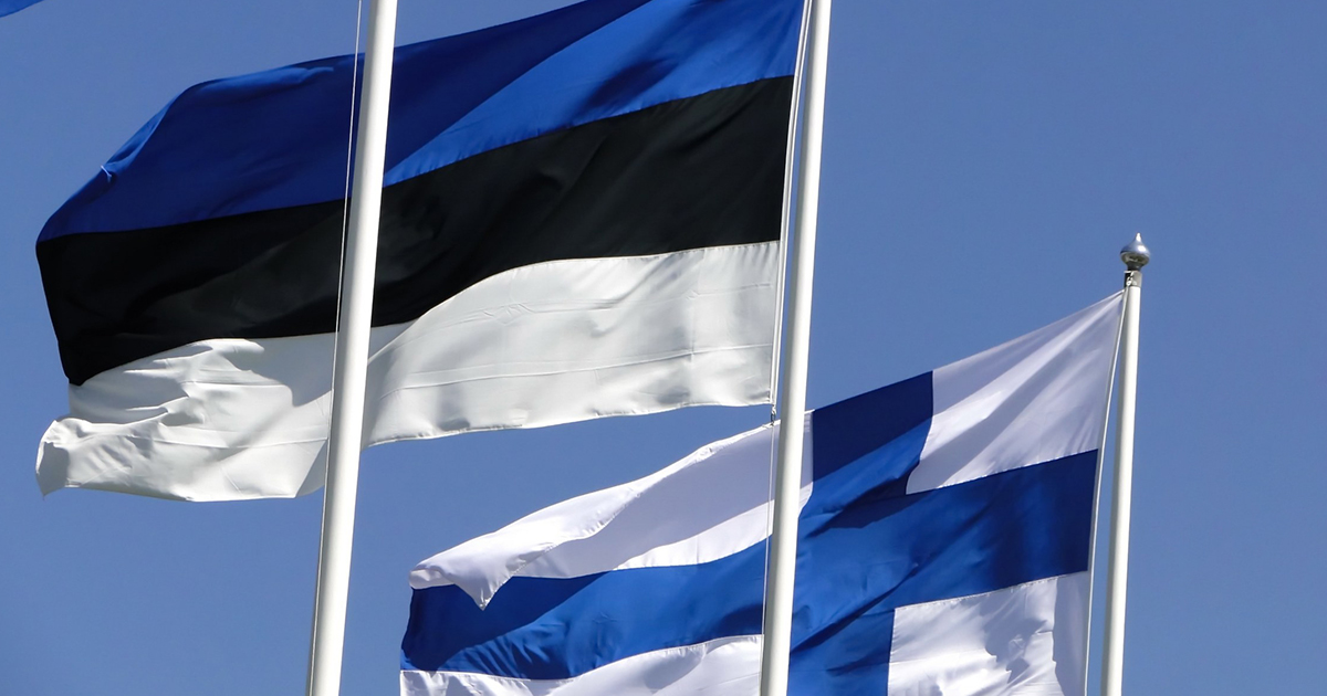 Finlands och Estlands flaggor (Bild: Shutterstock)