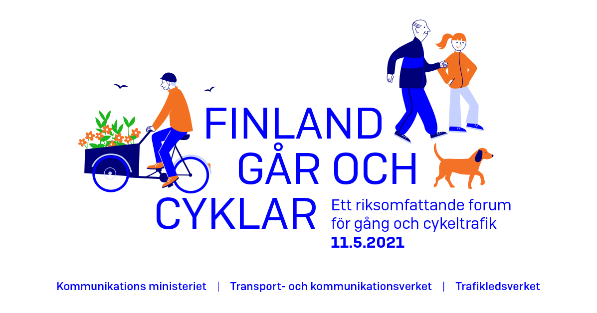 Forumet Finland går och cyklar 11.5.2021 (Illustration: KM och Kati Närhi)