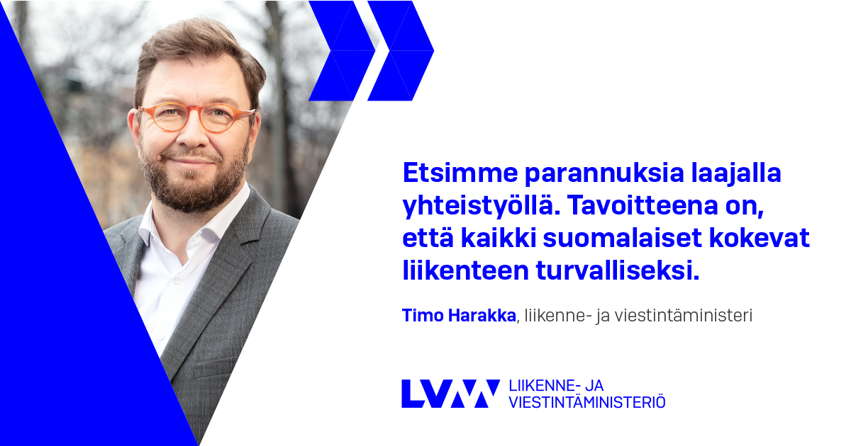 Liikenne- ja viestintäministeri Timo Harakka (Valokuva: Suvi-Tuuli Kankaanpää, Keksi/LVM)