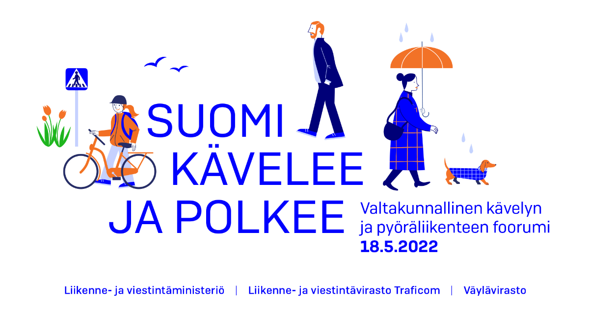 Suomi kävelee ja polkee. (Kuva: LVM)