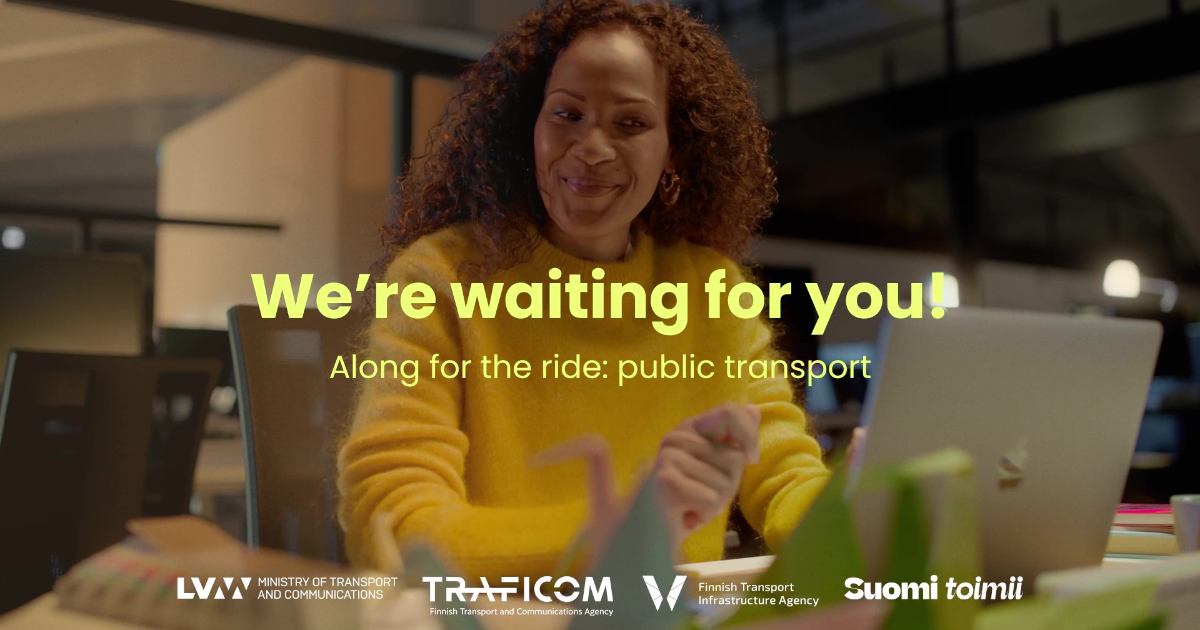We're waiting for you. Along for the ride: public transport. (Image: Hasan & Partners)