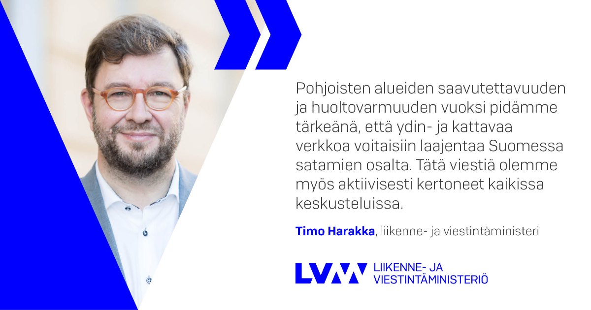 Minister of Transport and Communications Timo Harakka. (Photo: Laura Kotila/Finnish Government)