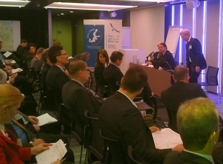 Itämeren valtioiden neuvoston tapahtuma Viking Gracella 16.1.2014 (Kuva: LVM)